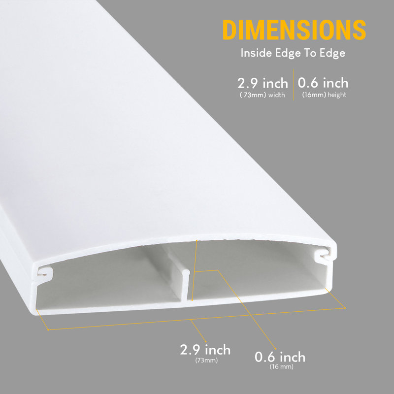 Hastings Home TV Cable Concealer II Cord Cover Raceway Kit & Reviews